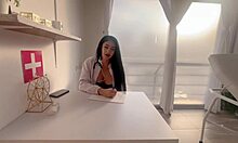Sexy Latina Doctor Stella Osorio Sucks Cock and Demands Cum as Medical Treatment