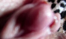 Close-Up View of Her Pulsing Big Clit During Intense Orgasm