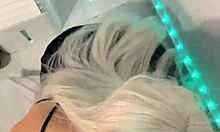 blonde halloween WITCH hypnotizes with DEEPTHROAT on MONSTER COCK pov