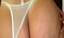 Buddy rams wife's tight ass deep and unloads creampie inside her brunette hole.