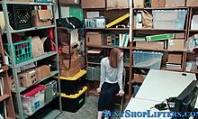 ginger shoplifter teen caught and fucked hard in store