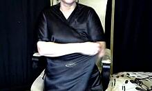 aimee paradise hot milf spreads wide fucks dildo deep in chair bitch