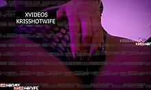 Halloween kriss hotwife squirts on huge toy in cuckold fun