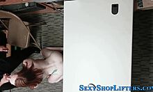 ginger shoplifter teen caught and fucked hard in store