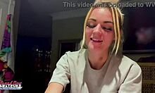 petite blonde milf fingers twat spanks nipples pov sassy mature