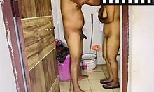 they sneak into the bathroom for casual sex and she gives an epic pussy lick.