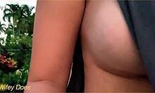 i couldn't resist flashing my tits on the street like a total slut