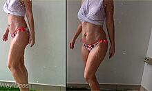 whoa massive milf wife's huge tits drip in wet shirt outdoor compilation 😍💦