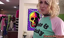 blonde teen alice echo sucks monster cock with her small tits bouncing