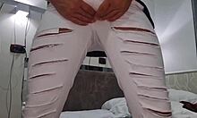 i rip her sexy t-shirt off and blast huge load on pervy tanlines