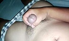 Teen strokes cock hard begging for deep creampie finish