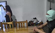 saritacoketa the perverted housewife cheats fucking neighbor hard on husbands bed homemade!