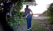 summer beach anal creampie with slutty big ass