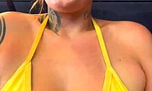 training at copacabana gym beachfront just bikini delta sheer with friend guys staring our wet split pussies got us horny