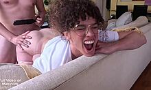 dude hooters girl takes rough anal creampie bent over backstage big ass melons bouncing