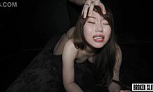 asian college teen craves cock so bad she dives into rough mmf threesome pounding