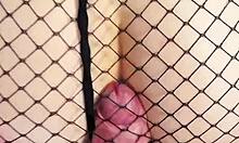 naughty cosplay slut in pantyhose rides cock bent over cum coated miniskirt