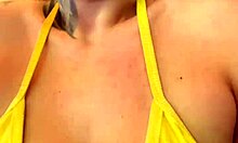 training at copacabana gym beachfront just bikini delta sheer with friend guys staring our wet split pussies got us horny