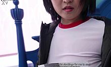 ever wonder what a busty korean girlfriend does in sheer black stockings during hot roleplay?