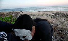 summer beach anal creampie with slutty big ass