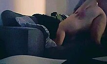 why is this horny moaning wife getting fucked so hard bent over in the livingroom?