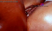 Sexy cleaner seduces boss for kitchen pounding and creampie!