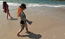 Hot orgy on deserted beach with slutty Brazilian girls fucking bareback