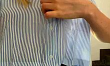 BLONDE HAIRY GIRL SCHOOL WITH BUTTPLUG? ANAL PUBLIC FUCK RISK!!