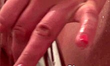 babe steps into shower horny as hell fingers her shaved teen pussy to orgasm