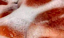 tanned big tits stepsis in bathroom 😍 wet pussy play and boob bounce 💦