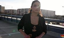 German scout grabs fit Italian Lola Danger's skinny small tits small waist for rough uncensored casting anal finger missionary pickup quickie cum covered.