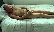 bed wank feels so good i cum hard oops