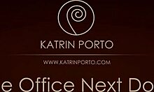 redhead milf in stockings hikes skirt for office pussy licking under desk at work