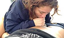 my stepsister's lips feel so good on my cock up on the terrace