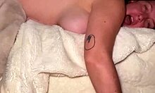 Avril's wet shower prone fuck hairy creampie finish