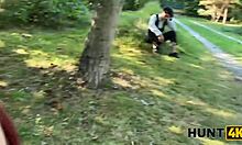 Busty Redhead Pickup Fucks Stranger Outdoors While BF Watches Hungrily