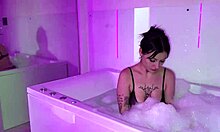 step-sister spills jacuzzi secrets fingered hard by girlfriend?