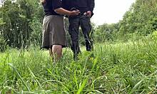 Mother In Law Sucks Monster Cock Masturbates Wet Hairy Pussy Outdoor