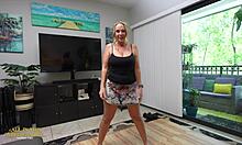 stepmom's pussy takes accidental dick slip leading to creampie with kymber leigh