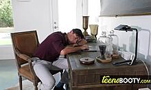 Sarah Wakes Horny Master for Intense Suck and Big Cock Doggystyle Domination Pound!