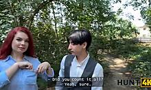 Busty Redhead Pickup Fucks Stranger Outdoors While BF Watches Hungrily