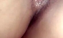 amateur babe masturbates juicy pussy solo for her man watching close