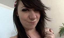 Slutty Brunette's Shaved Pussy And Ass Licked Then Pounded By Monster White Cock Cowgirl