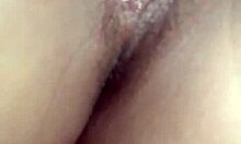 amateur babe masturbates juicy pussy solo for her man watching close