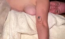 Avril's wet shower prone fuck hairy creampie finish