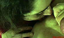 Love2dou update 67 submissive lingerie babe deepthroats rough cock with ball licking toes worship cum