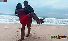 Beach house pounding big ass ebony babe with monster bbc