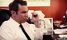Teen Sneaks into Stepdad's Office for Secret Taboo Rendezvous
