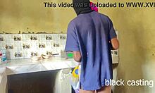 House help sneaks kitchen fun while wife stays away for secret thrill