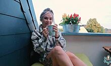 hey did the neighbor spot my chubby gf deepthroating my fat cock on balcony?